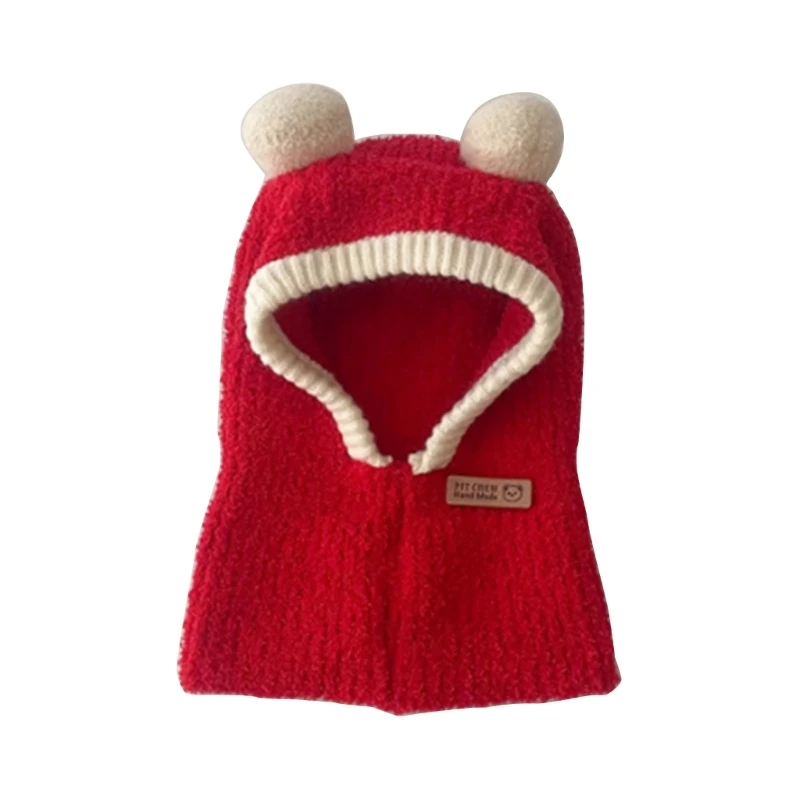 Детская шапка 2 в 1 шарф интегрированная теплая зимняя шапка-ушанка утепленная