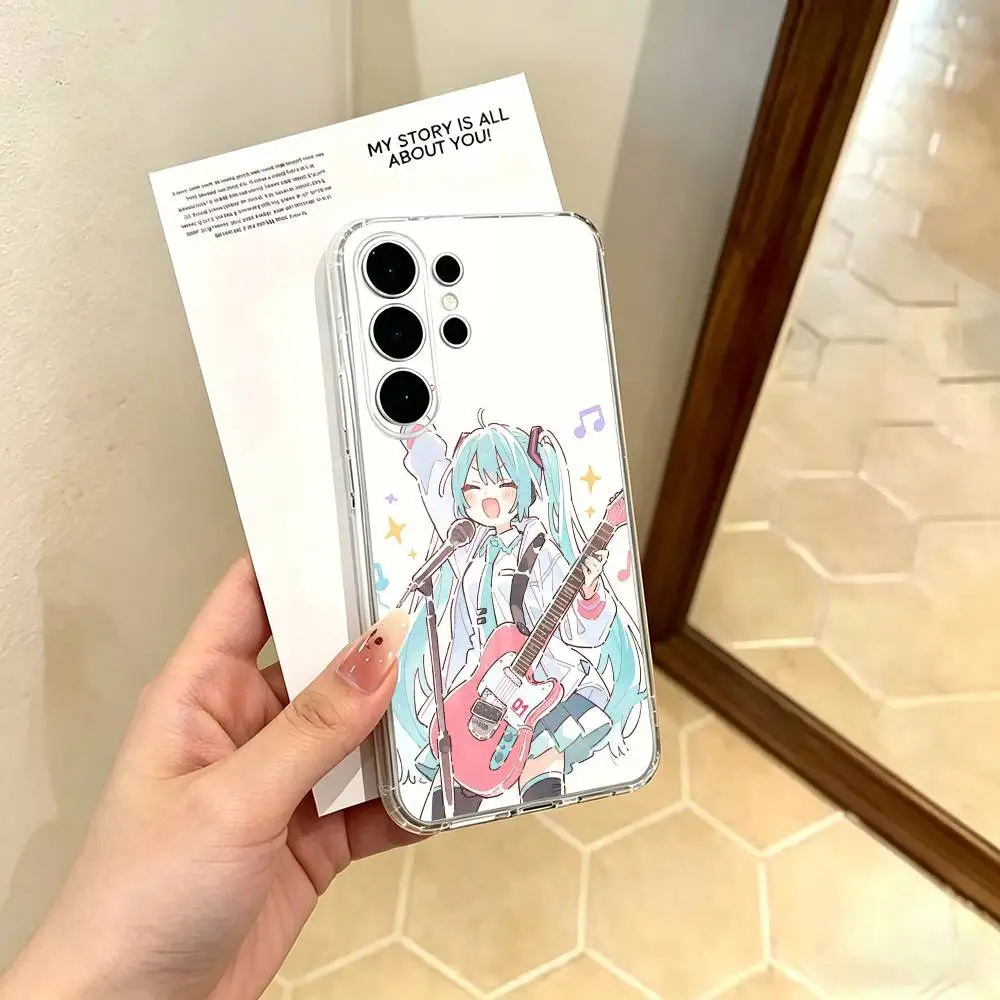 Фото Прозрачный жесткий чехол Princess M-MIKU для Samsung S25, 24, 23, 22, 21, 10, 9, Ultra, Plus, Lite №4
