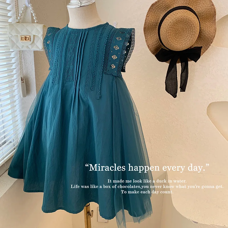 

New Children's Wear Korean Girls' Floral Skirt Children's Korean Dress Girls' Court Dress