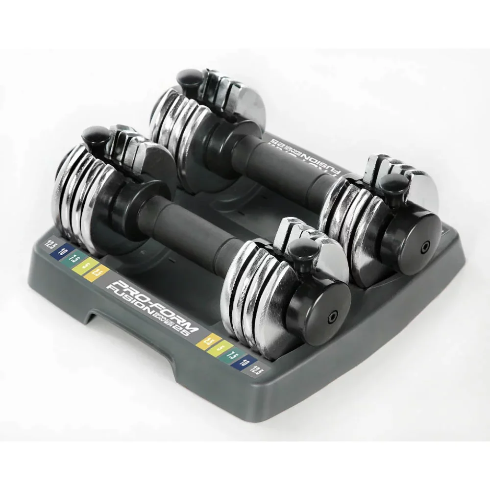 12.5 Lbs. Adjustable Dumbbell Set with Storage Tray, Pair Weights for Fitness  Dumbbell Set  Adjustable Dumbbell