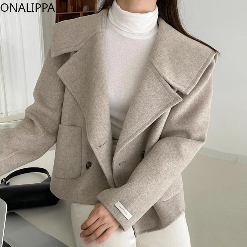 Женская куртка Onalippa Осень-зима 2021 французское темпераментное двубортное