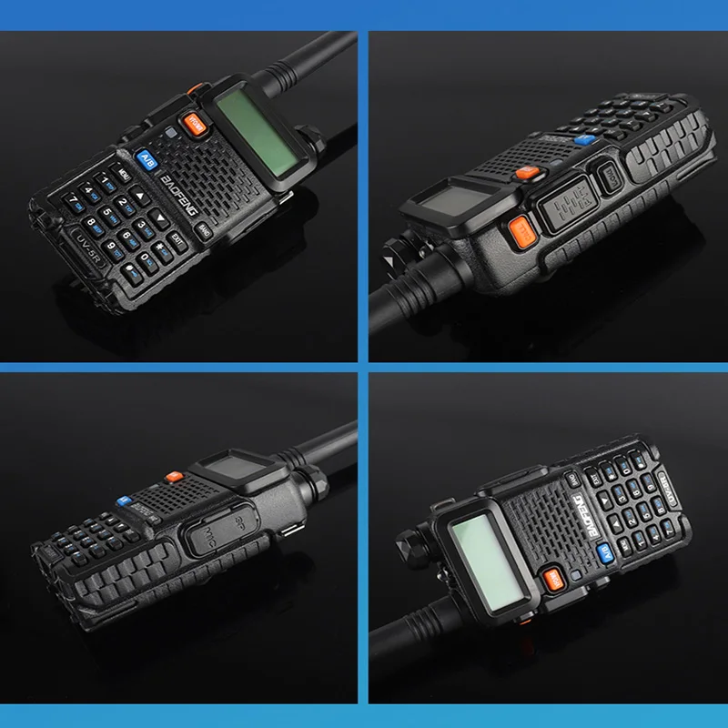 2pcs dual band two way radio baofeng uv 5r walkie talkie 5w 128ch uhfvhf 136 174mhz400 520mhz ham radios free global shipping