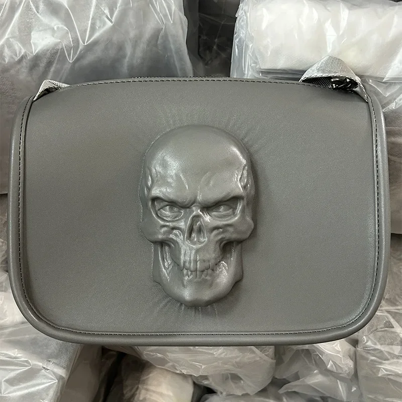 Сумка через плечо с 3D черепом мужская сумка мужские сумки в стиле рок квадратная