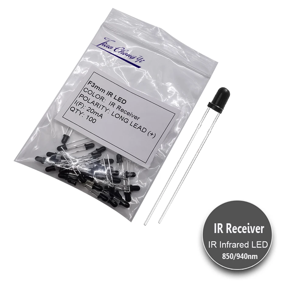 

TiaoChongYi F3MM IR LED ИК-светодиод 3мм 850/940нм 2pin