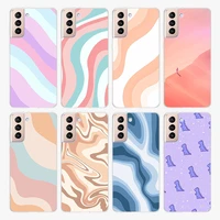 abstract swirl pattern transparent silicone cover for samsung galaxy s22 pro s21 s20 fe ultra s10 s10e lite s9 plus phone case