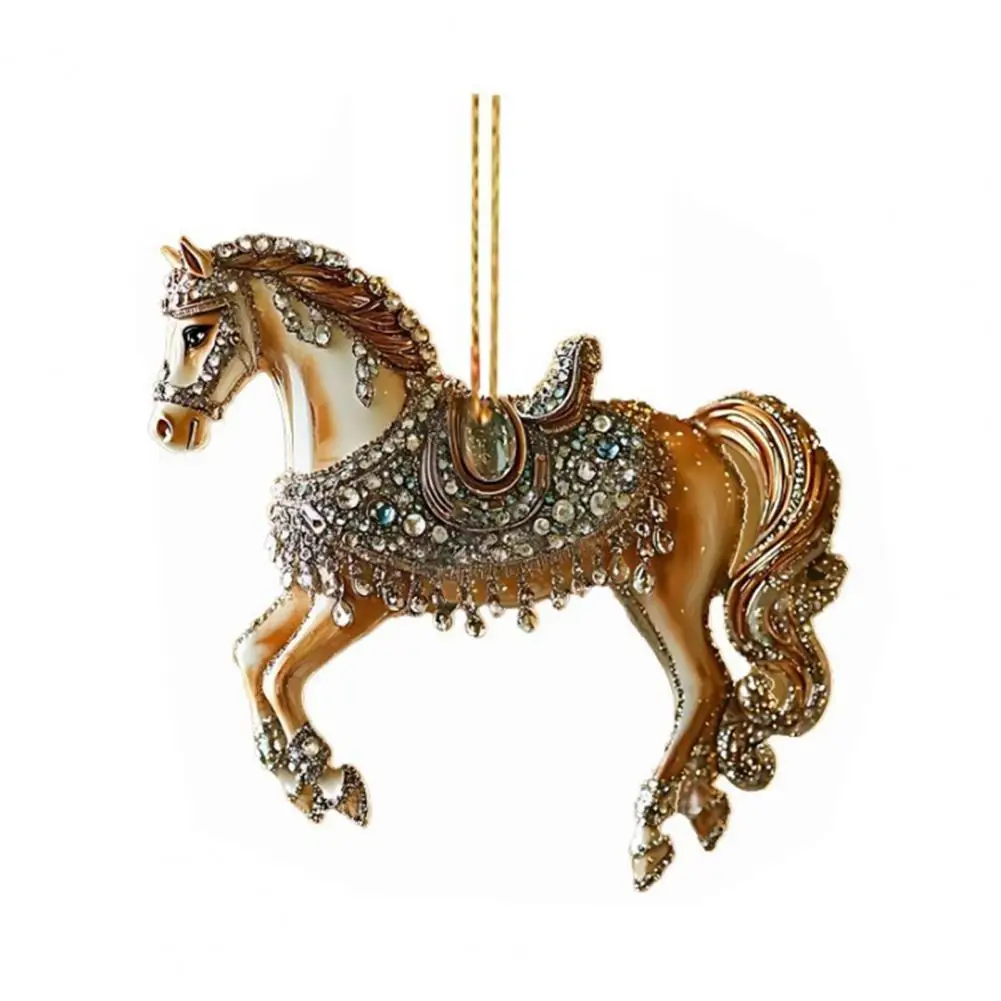 

Автомобильное зеркало заднего вида, подвеска, акриловая лошадь, автомобильное очарование, украшение для рождественской елки, персонализированное подвесное украшение, милые автомобильные аксессуары