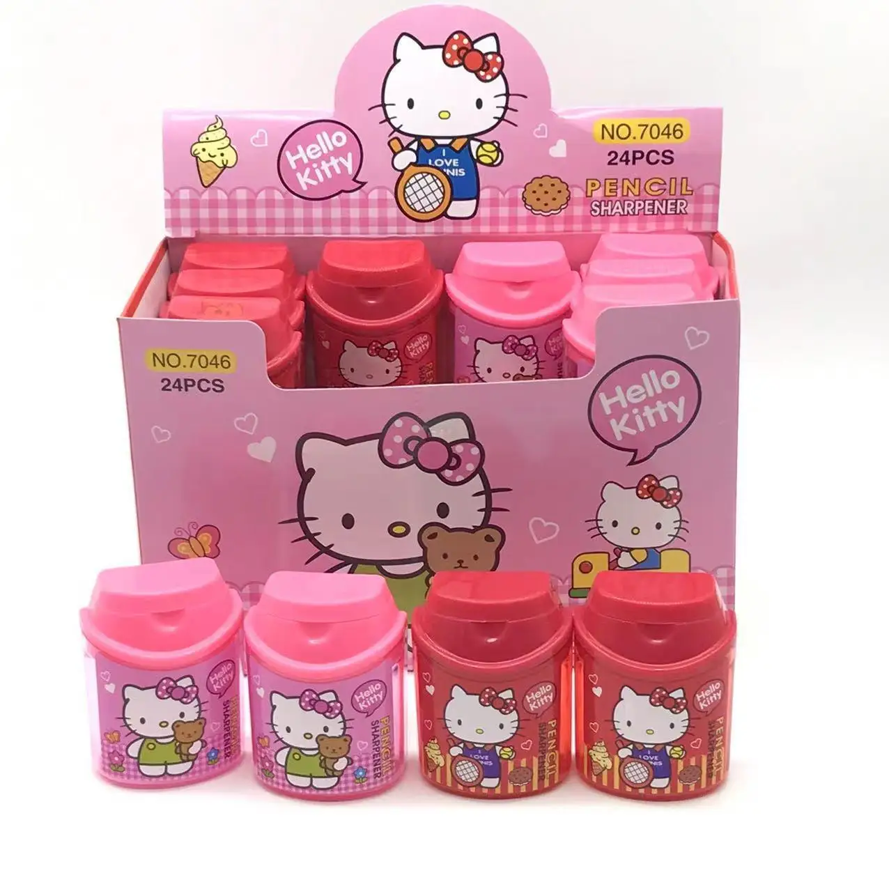 

Sanrio Anime Kt Kuromi Mymelody Two-hole Pen Sharpener Red Cute Hellokitty Big Hole Pencil Sharpener Pink Kitty Pencil Sharpener