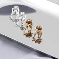 cute women frog earrings for girls animal gothic stud earrings piercing female korean jewelry accessories gift