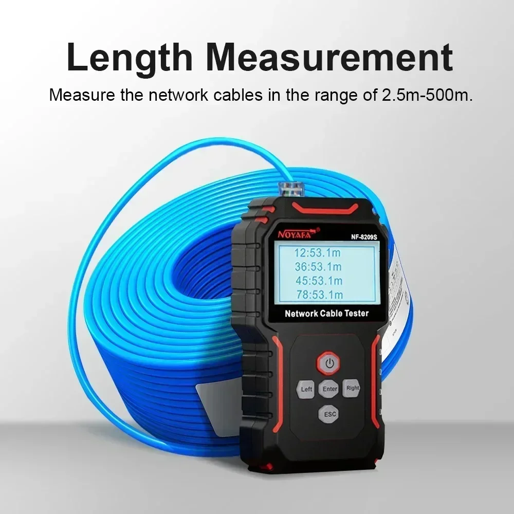 Фото NOYAFA NF-8209S Сетевые инструменты Кабельный трекер с ЖК-дисплеем для тестирования измерений локальной сети и трекера с раскладками №3