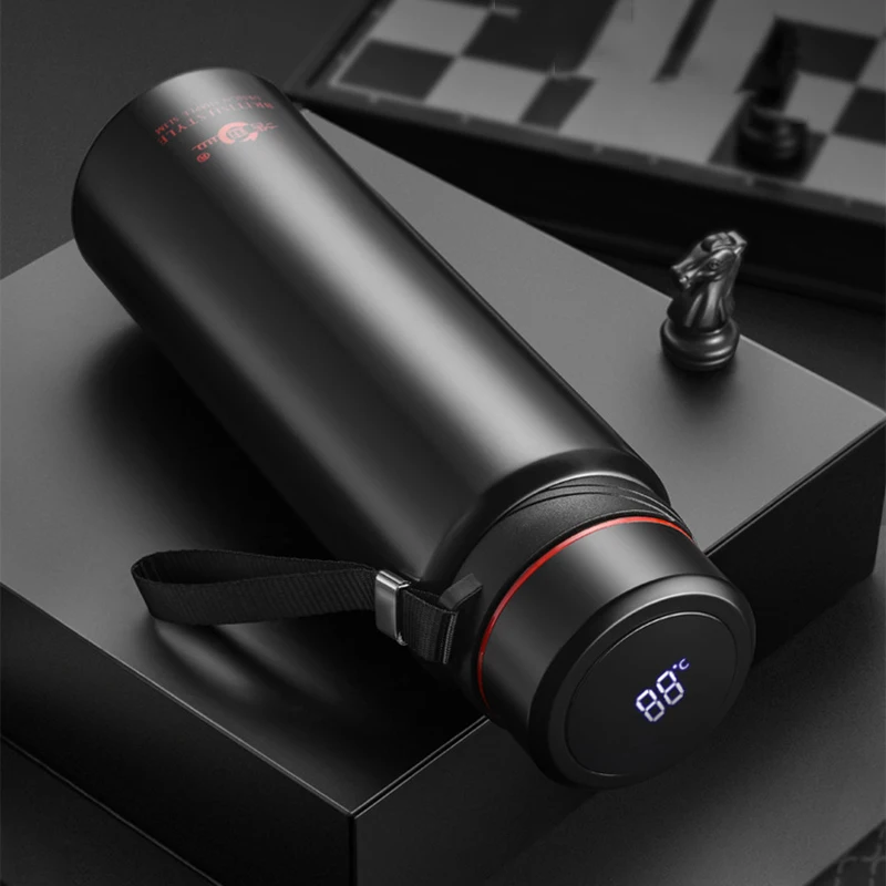 600ml-1200ml 304 Stainless Steel Thermos Bottle  LED Temperature Display   Vacuum Flask Travel Portable Water/Coffee/Tea Thermos