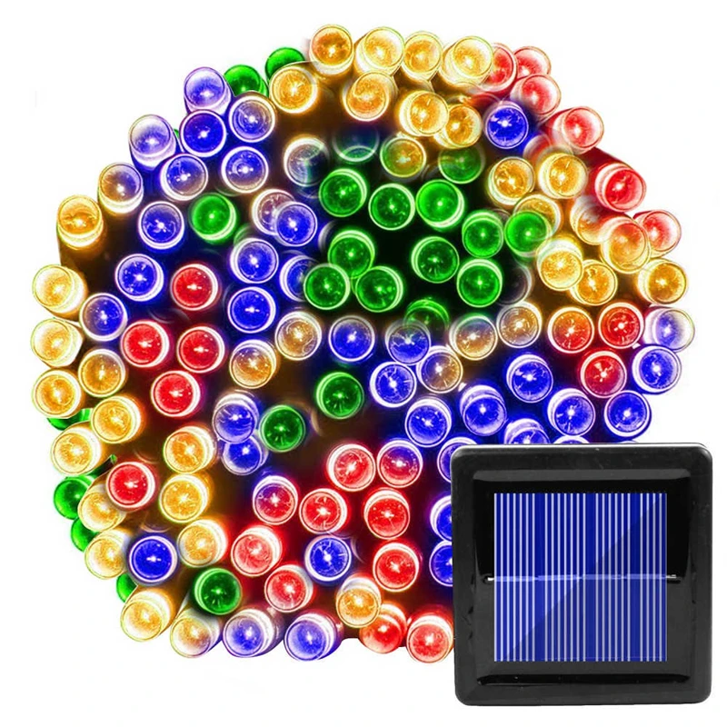 

Outdoor Solar String Fairy Light 12m 100 LED Festoon Waterproof Street Garland Solar Power Lamp Christmas Party for Garden Decor