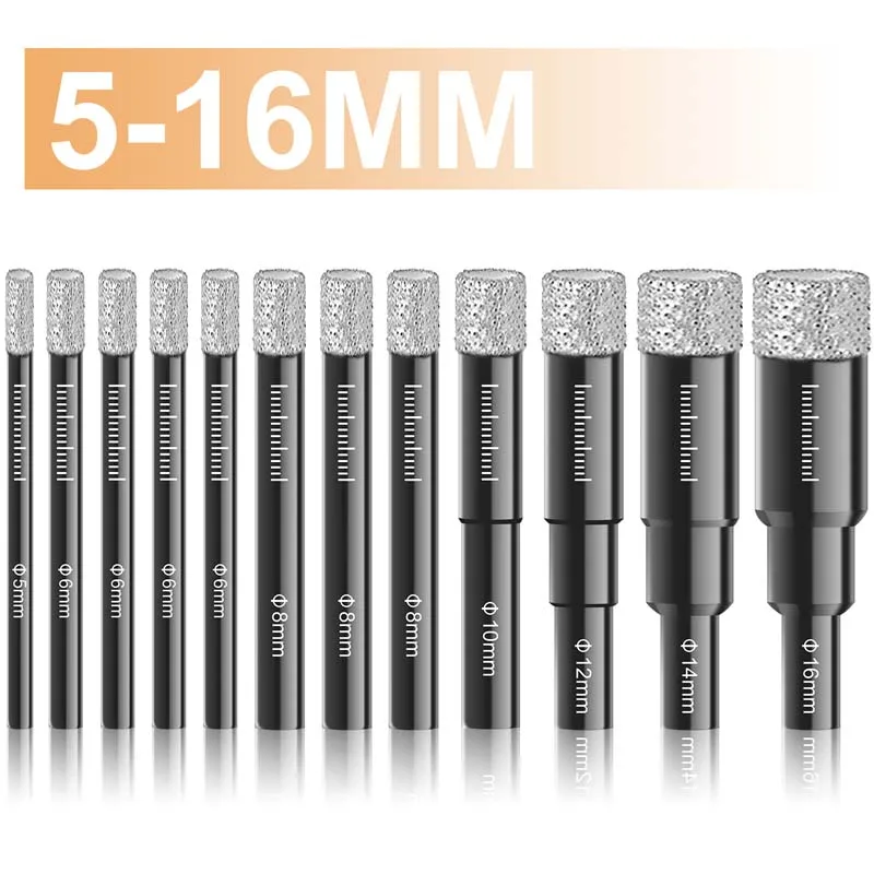 

Ceramic Opener Vitrified Dry Brazed Tile Woodworking Tile Granite Drill Bit Punching Bits Tool Drilling Hole Core Diamond Marble