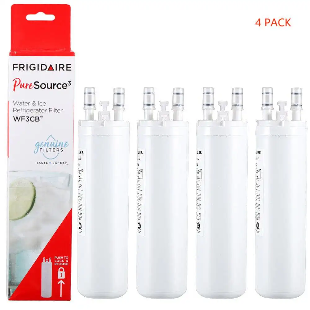 

4 Pack Fit For Frigdaire WF3CB Pure Source 3 Refrigerator Water Filter