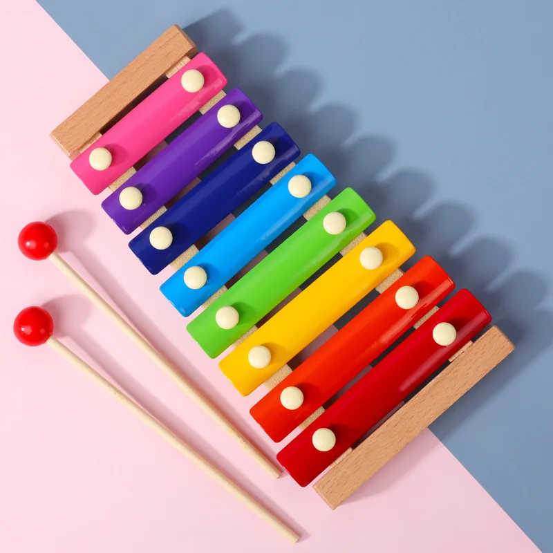 

Wooden Rainbow 8-tone Children Xylophone Instrument Toy Baby Musical Game Kids Montessori Early Educational Toys Gifts