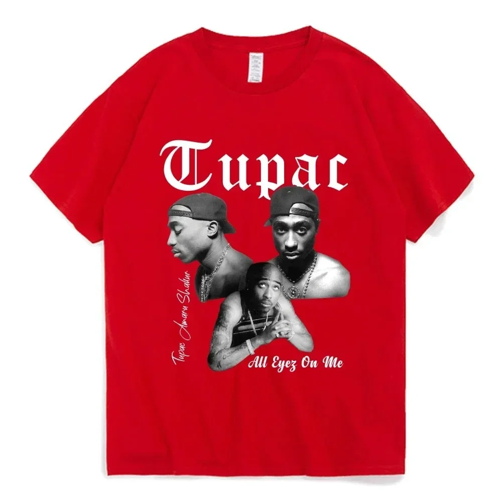 Топы Rapper Tupac 2pac уличная одежда в стиле хип-хоп футболка оверсайз с короткими