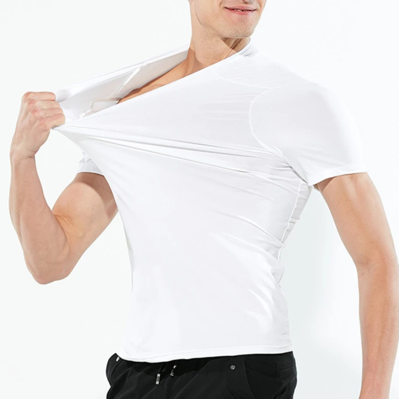 

Men's Running T-Shirt Skinny Training O-neck Sports T-Shirt High-elastic Breathable Quick-drying Compression Short Sleeve Tops
