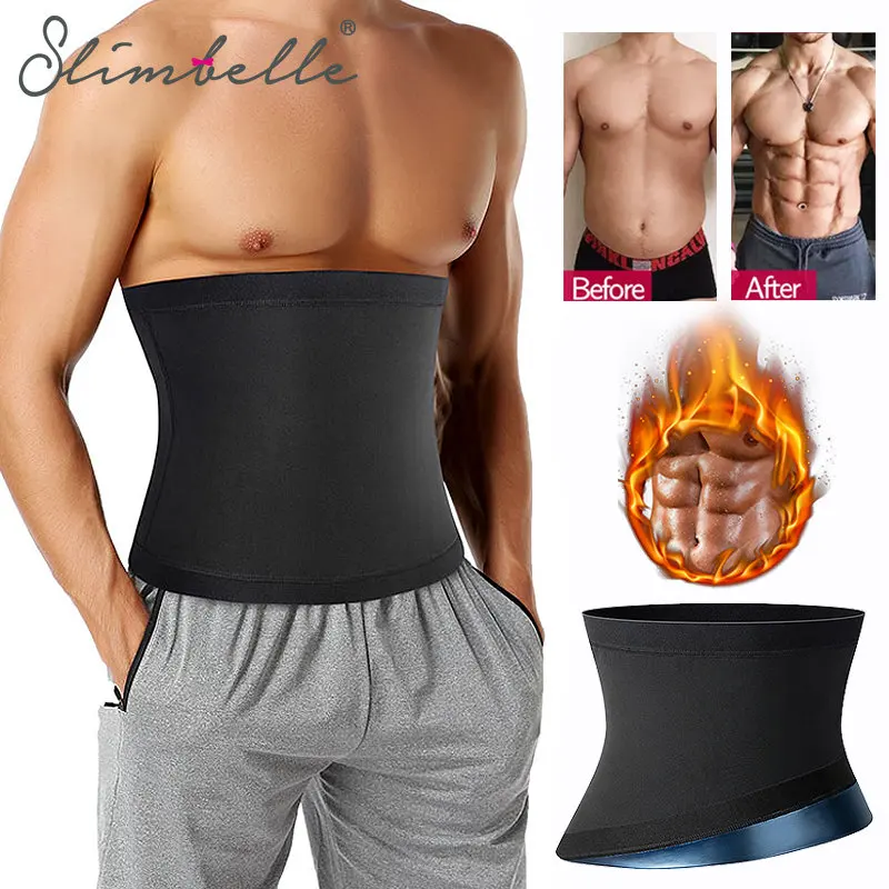 Пояс для похудения мужчин сауна тренажерный зал фитнес корсет контроля живота
