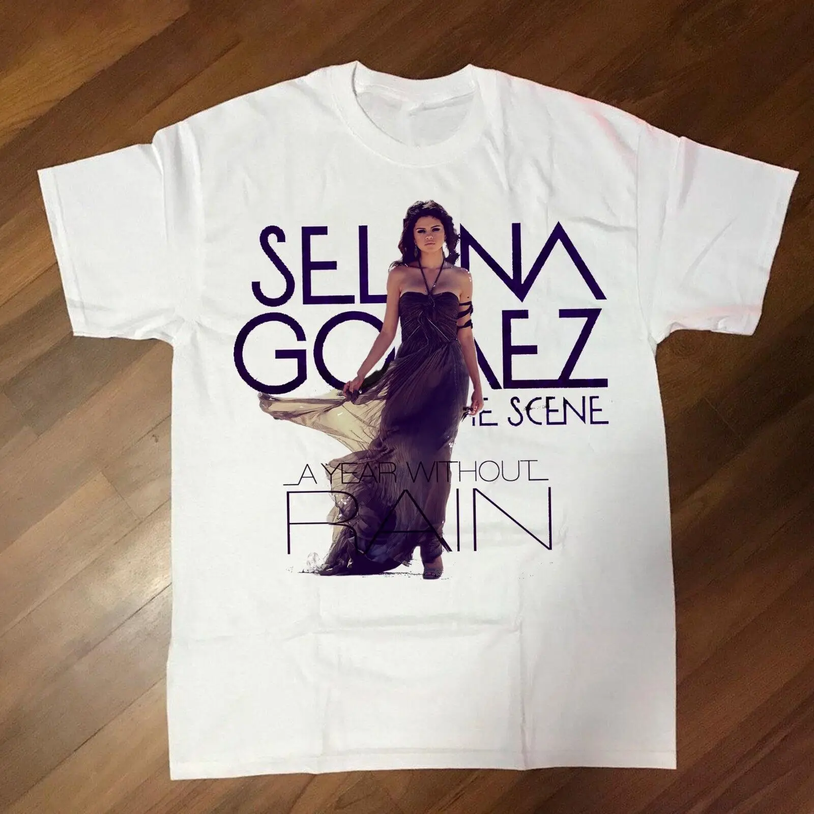 Новинка женская футболка из натурального хлопка Selena Gomez черный цвет 1D1968