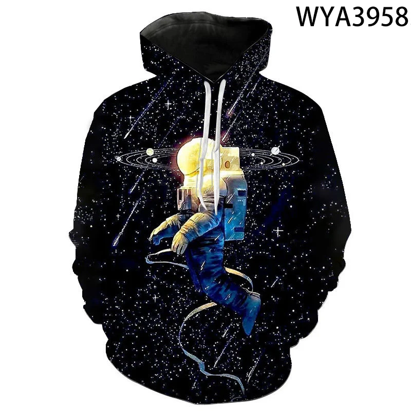 

Spring And Fall Hoodies Astronaut Men Women Children 3D Printed Sweatshirts Pullover Cool Boy Girl Kids Streetwear Coat