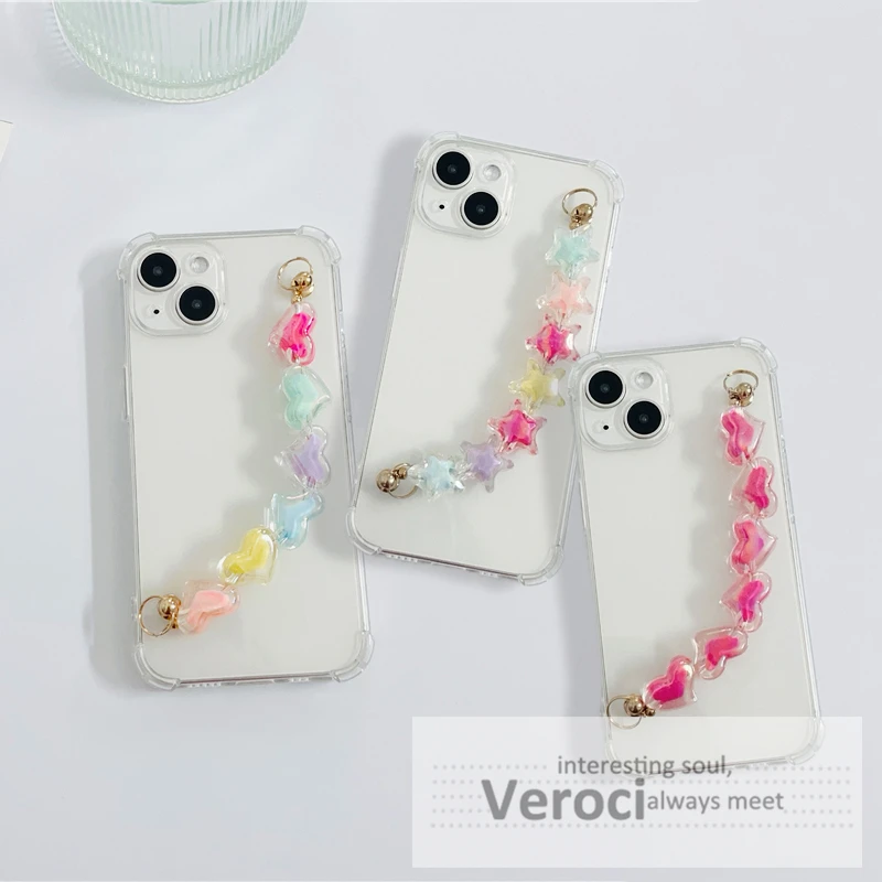 Корейский телефон с цепочкой для ничего 1 2 А сердце звезды Бабочка цветок