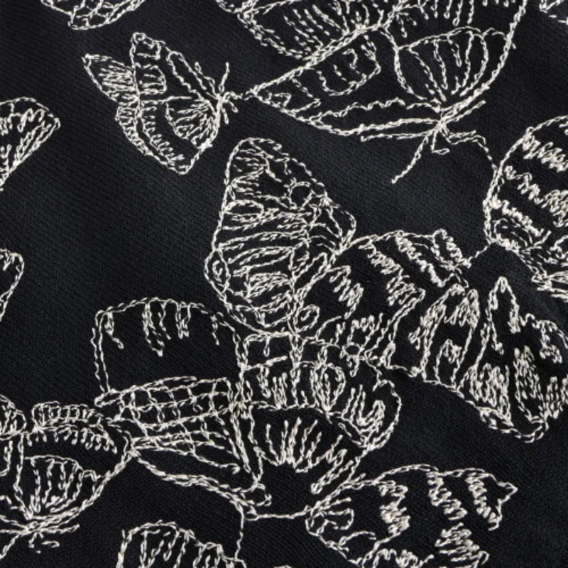 Новинка летний пуловер с круглым вырезом Модная трикотажная одежда вышивкой в