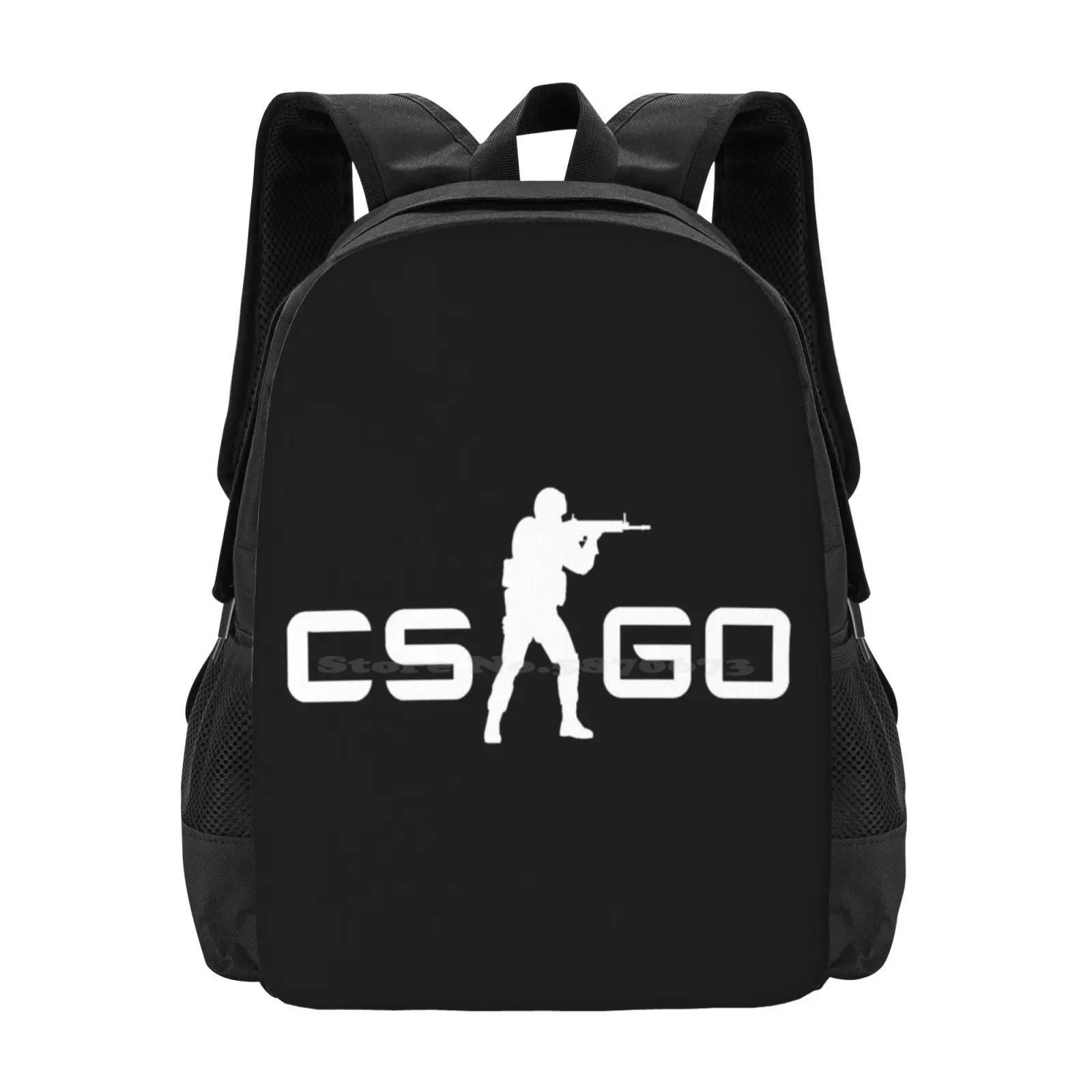 Csgo-White Fashion Pattern Design Travel Laptop School Backpack Bag Csgo Cs Go Counterstrike Css Statrak Stattrak