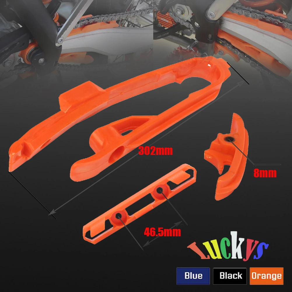 Комплект слайдеров цепи мотоцикла с направляющей зажим тормозного шланга для KTM