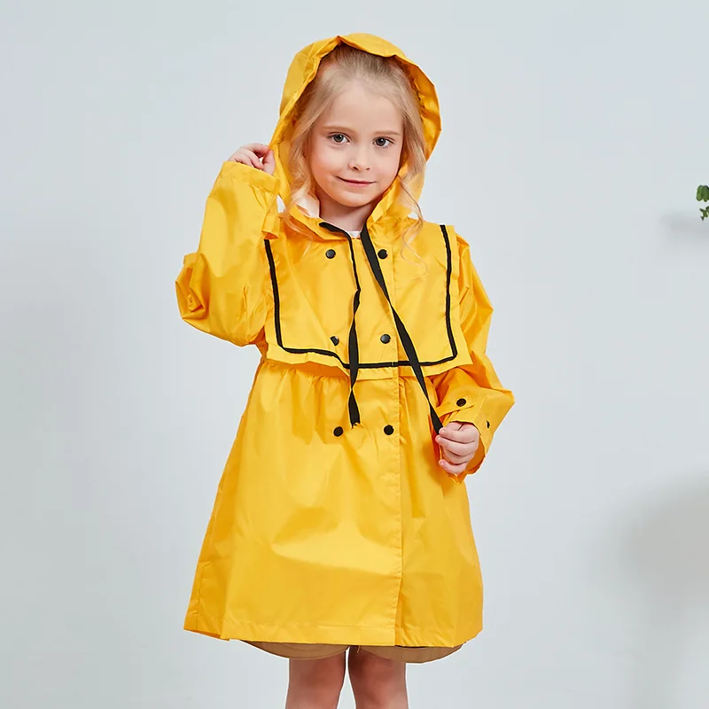 

design for breathable kids high raincoats waterproof for comfortable windproof poncho quality raincoat hat rainwear eaves girls