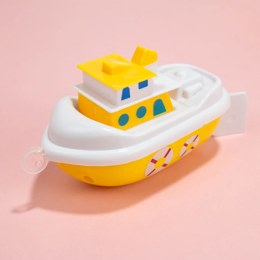 

Baby Boy Cartoon Ship Toy Kids Bath Toys Clockwork Wind-up Water Toys Educational Toys Baby Boat Shower Play Toys for Children
