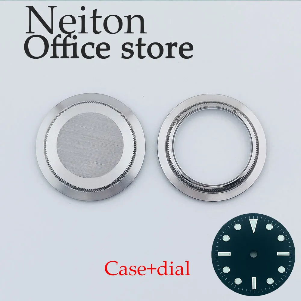 NEITON 39 мм серебряный корпус часов с сапфировым стеклом подходит для механизма NH35