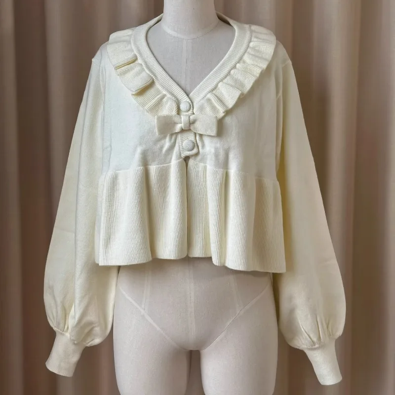 UVRCOS Винтажный вязаный кардиган полиэстер женский