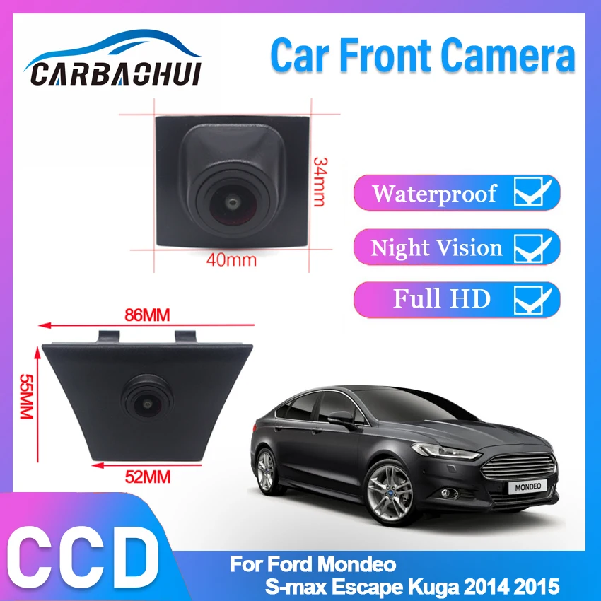 

1080P 720P HD Front view camera 170deg fisheye For 2014 2015 Ford Mondeo S-max Escape Kuga front grille camera night vision