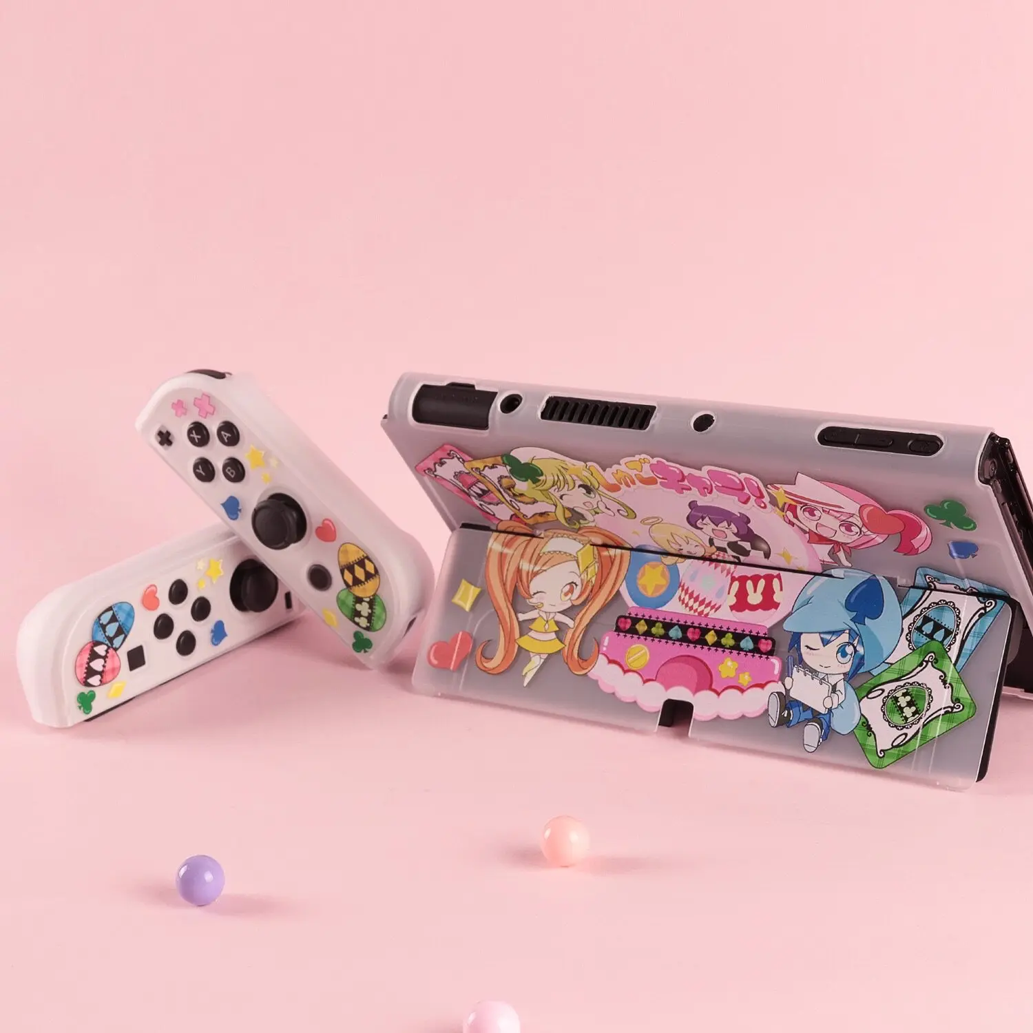 Фото Аниме-чехол Shugo Chara для Switch OLED NS1 Lite, матовый, ударопрочный, раздельный чехол, аксессуары для игровой консоли. №4