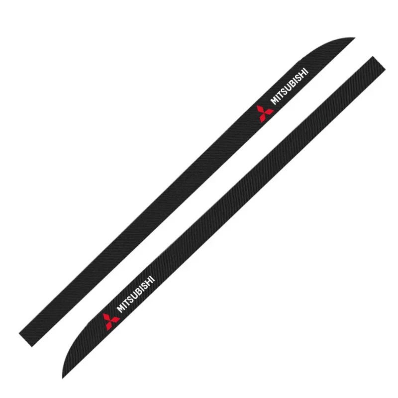 

2 шт., карбоновые наклейки на пороги автомобиля Mitsubishi Ralliart Lancer EX Outlander 3 Xl l200 Pajero 4 ASX