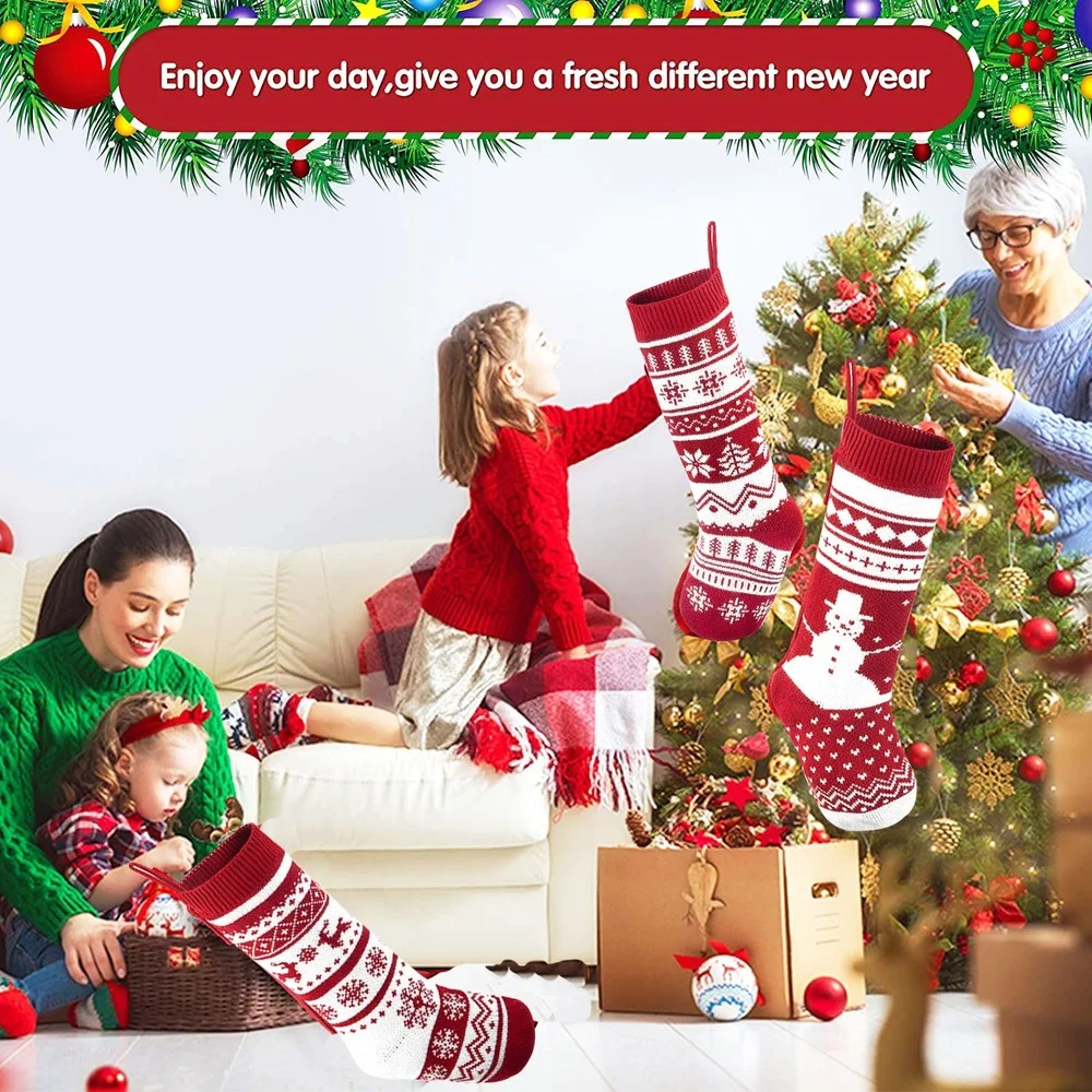 

Christmas Decorations Christmas Socks Gift Bag Knitting Socks Large Christmas Socks Gift Bag Pendant