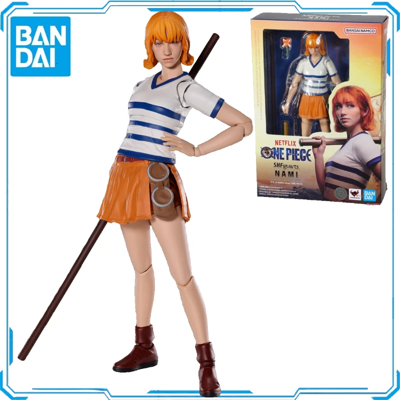 В наличии оригинальные Bandai One Piece SHF Nami фигурки анимации игрушки подарки модель