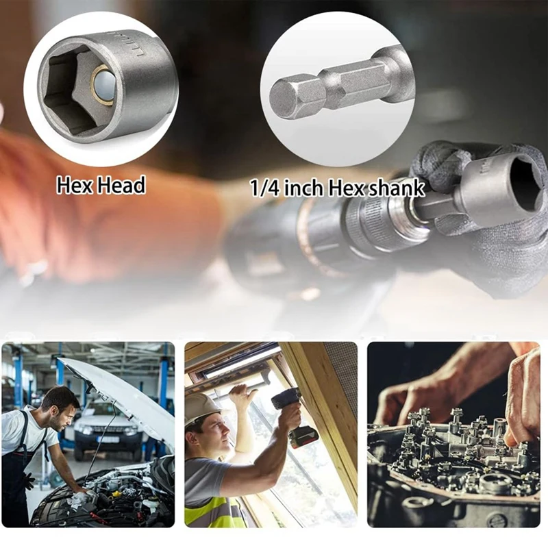 Набор Магнитных отверток биты для ударных дрелей с длинным болтом и шестигранной