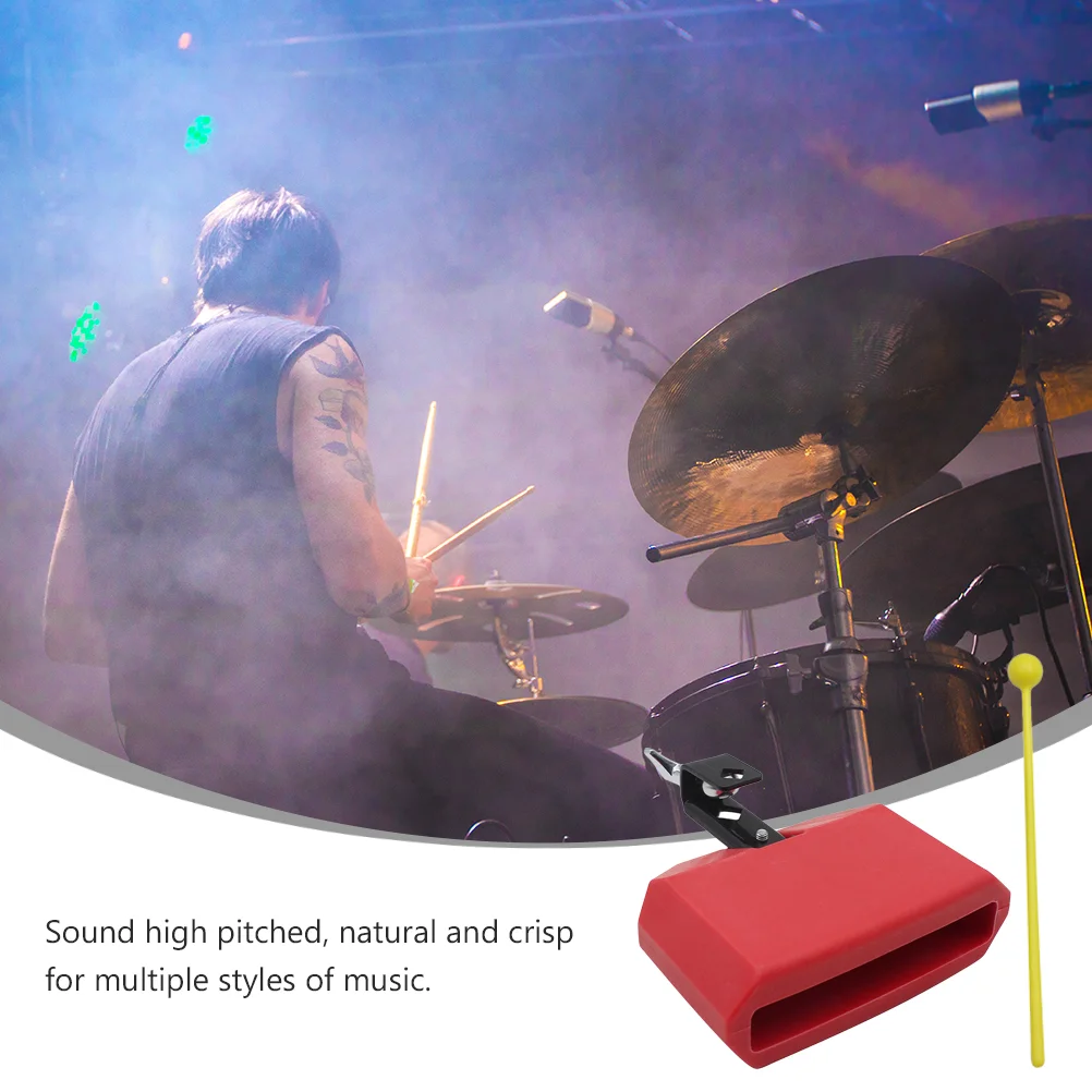 

Drum Percussion Block Latin Instrument Musical Jam Cowbell Bell Cowaccessories Setaccessoryshaker Kit Replacement Drums Supplies