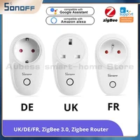 sonoff s26r2zb zigbee smart plug ukdefr alexa google home voice control wireless app ewelink remote control home smart socket
