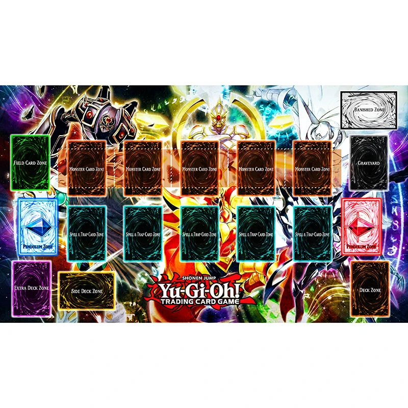 YU-GI-OH Playmat With zone Custom Print Playmat, Board Games Cards Playing Card Games Table Pad Tarot MAT For DTCG YGO MGT TCG