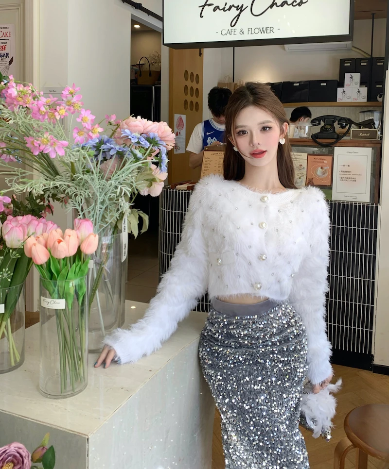 Xiaoxiangfeng французский светский свитер женский вязаный кардиган с длинными