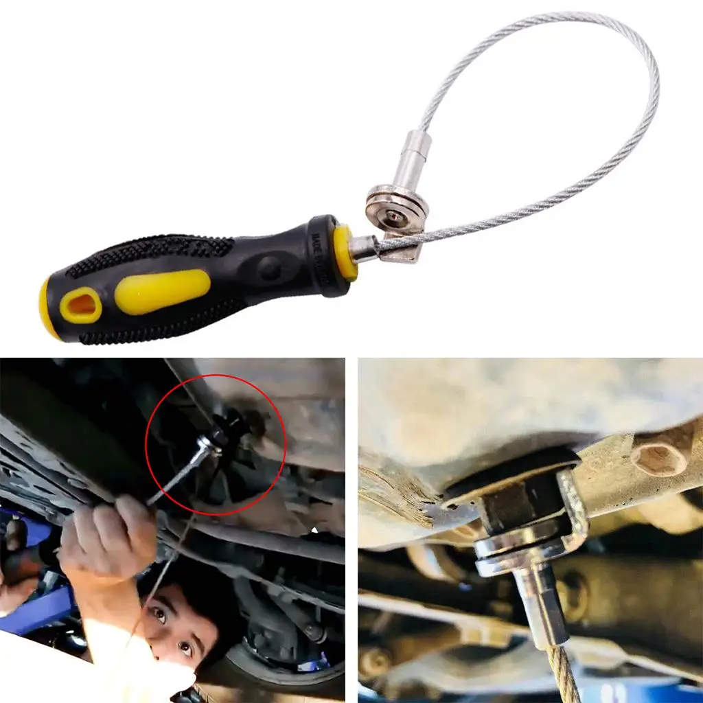 

Transmission Screw Remover Clearance Oil Sump Drain Plug Set Anti Scald Tool Magnetic Sump Plug Removal Tool Remover Wrench