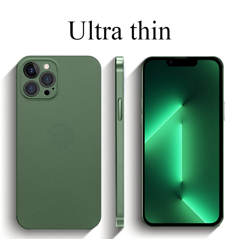 

Original For iPhone 14 13 12 Mini 11 Pro Max X XS XR 7 8 Plus Transparent Hard PP Back Cover Coque Slim Thin Matte Clear Soft C