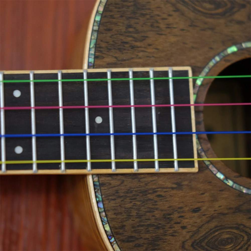 

Ukulele Strings Set Nylon String Colourful Ukulele Replacement Accessories Clear Bright Sound Colored Strings Musical Instrument