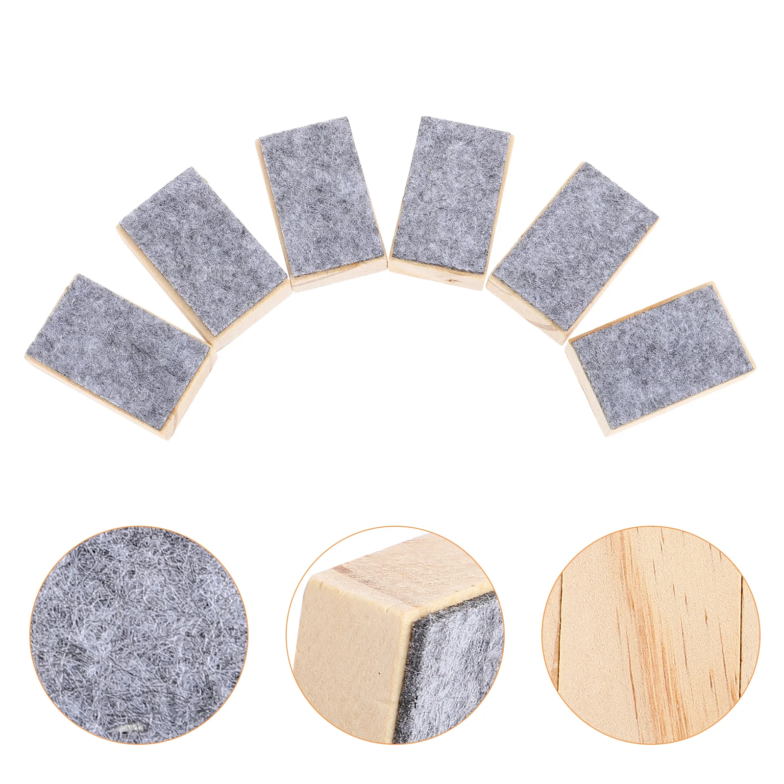 

20pcs Wooden Blackboard Eraser Felt Chalkboard Cleaner Small Dry Eraser for Home School Office
