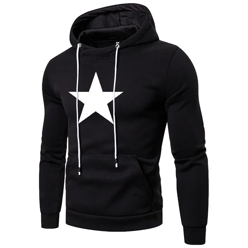 

Fashion Sweatshirt Black Print Hoodie Men's Hooded Sweatshirt Streetwear Male Fashion Autumn Winter Sports Outwear
