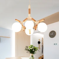 nordic wood pendant light living room lamp ceiling chandelier lamps modern wooden pendant lamp bedroom indoor lighting lustre