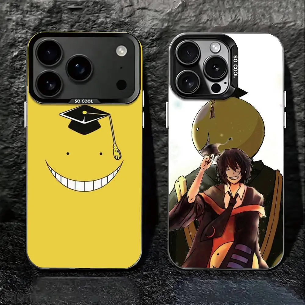 Фото Чехол для телефона Ansatsu K-Kyoshitsu Koro-sensei для iPhone 17, 16, 15, 14, 13, 12, 11 Plus, Pro Max, XS, цветной, серебристо-черный №1
