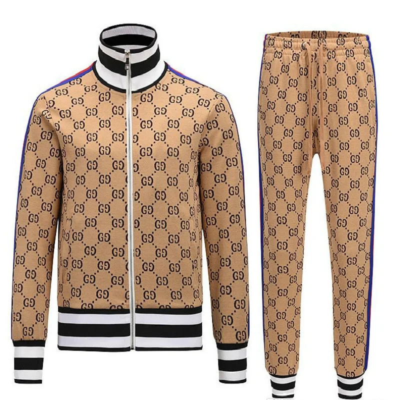 

Light luxury fashion men leisure two fashion Korean version handsome slim fashion fashion fashion brand autumn sports suit men