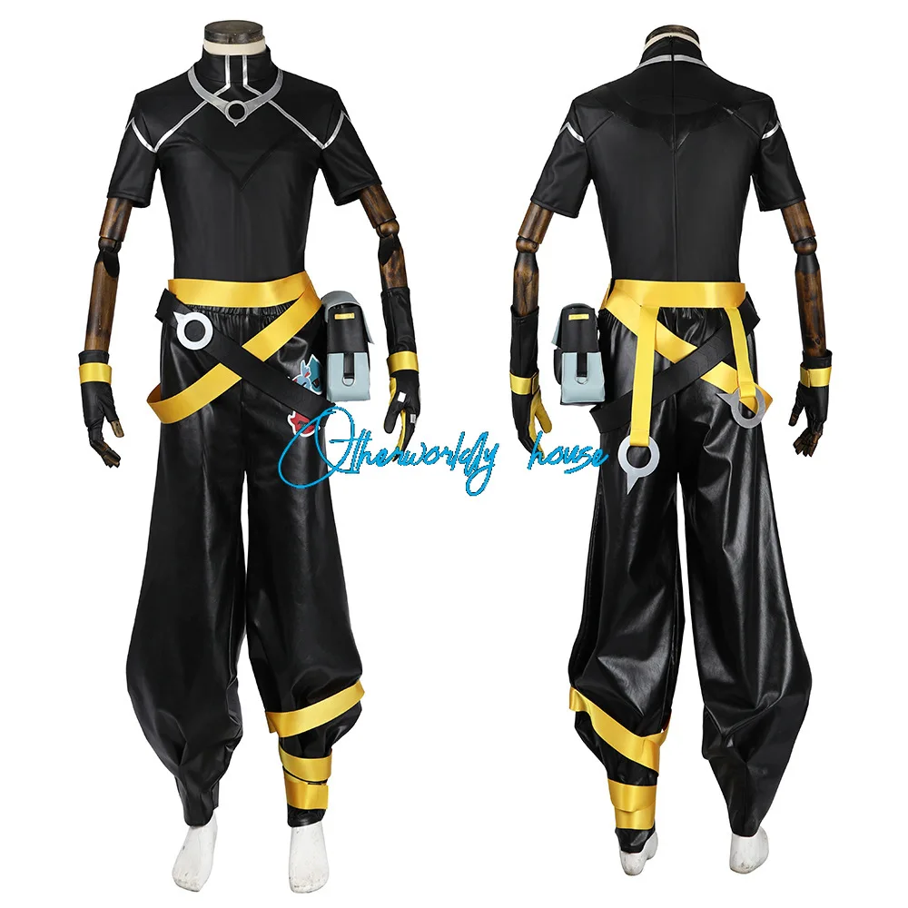 Костюм для косплея из игры LOL Heart steel Ezreal черный унисекс костюм искусственной кожи